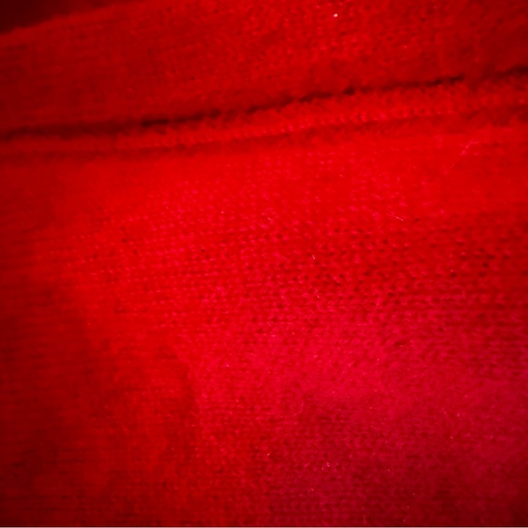 Milly 100% Cashmere Embellished Cardigan | Red | Size M Holiday - Picture 5 of 8
